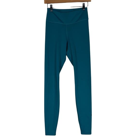 Nike Leggings Womens M Blue Dri-FIT High Rise Stretch Athletic Workout Pants - Picture 1 of 6